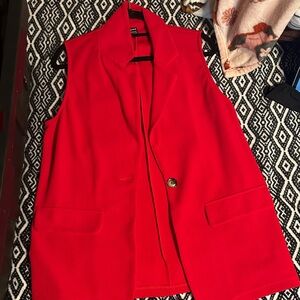 SHEIN Bold Red Sleeveless Vest